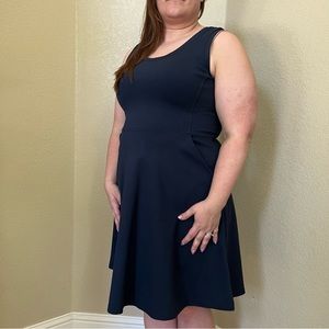 Banana Republic navy A-line dress